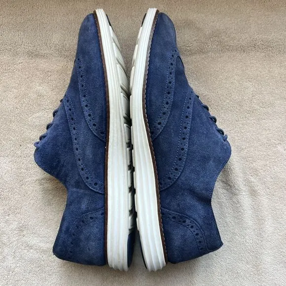 Cole Haan Original Grand ØS Navy Blue Suede Oxford Shoes Women 11 B K15-G W03411