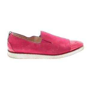 COLE HAAN - pink suede leather shoes with patent tip - size 10B