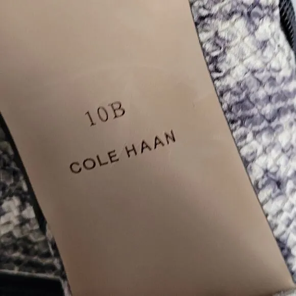 COLE HAAN Women’s Black Snakeskin Stretch Gore Padded Comfort Rianne Boots 10
