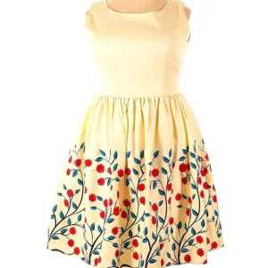 Collectif Boatneck Floral Dress