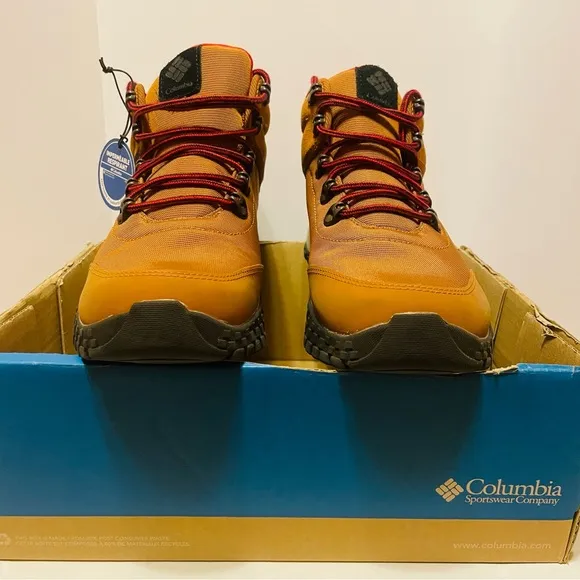 Columbia Fairbanks Mid Waterproof Hiking Shoe Men 11 Caramel Outdoor Walking NWB