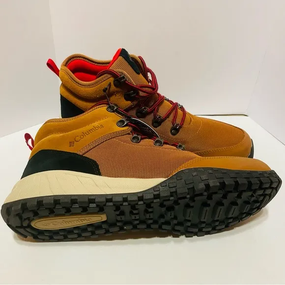 Columbia Fairbanks Mid Waterproof Hiking Shoe Men 11 Caramel Outdoor Walking NWB