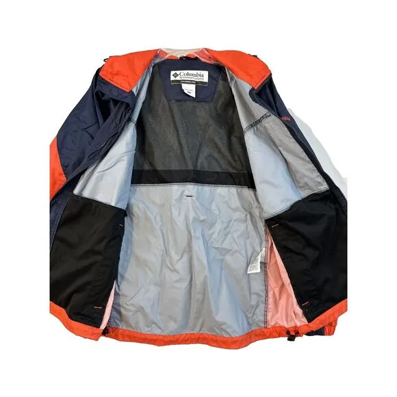 Columbia‎ Rain Boat Jacket Men's Small US Coast Guard Hooded Packable Waterproof