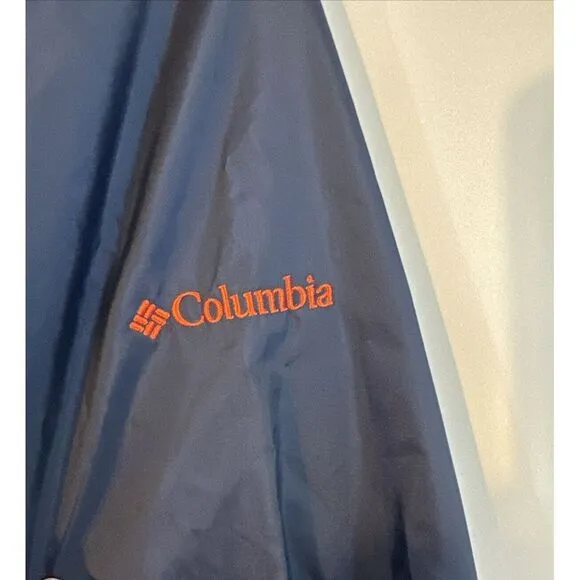 Columbia‎ Rain Boat Jacket Men's Small US Coast Guard Hooded Packable Waterproof