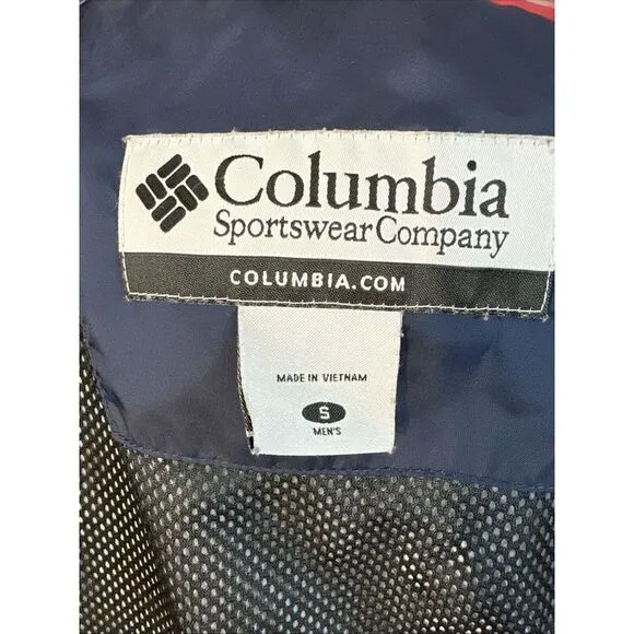 Columbia‎ Rain Boat Jacket Men's Small US Coast Guard Hooded Packable Waterproof