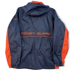 Columbia‎ Rain Boat Jacket Men's Small US Coast Guard Hooded Packable Waterproof