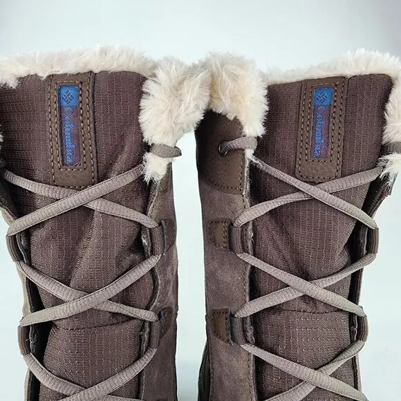 Columbia Women's Ice Maiden II Boots US 10 Brown 200G Insulation Fur Trim Boot