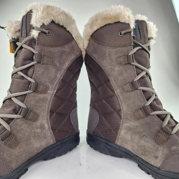 Columbia Women's Ice Maiden II Boots US 10 Brown 200G Insulation Fur Trim Boot