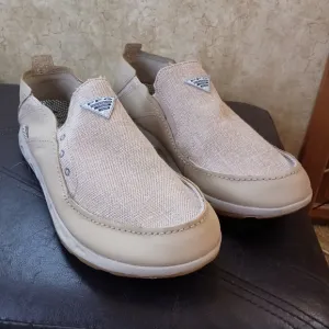 Columbus PFG  Men's Beige Slip-On Shoes 8.5