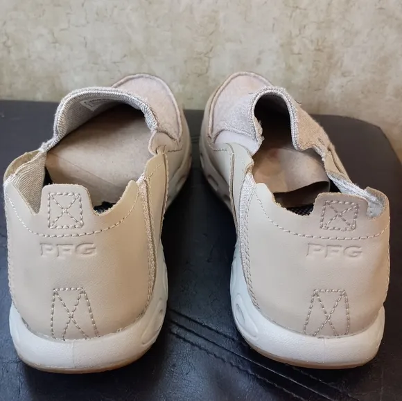 Columbus PFG  Men's Beige Slip-On Shoes 8.5