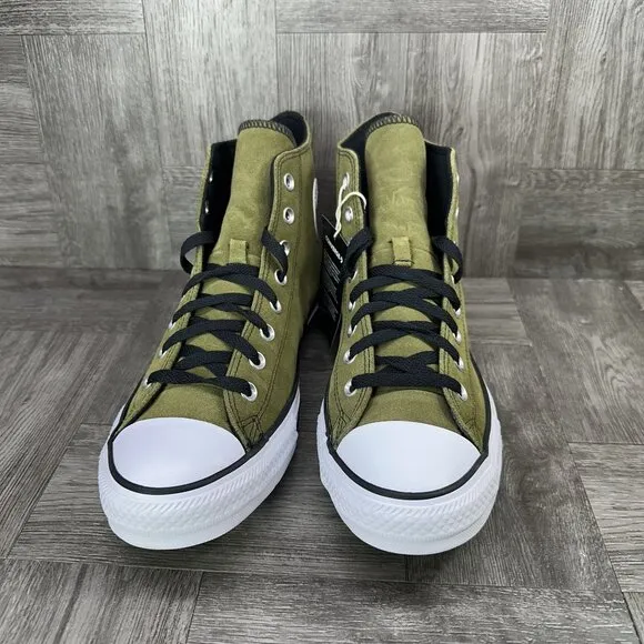 Converse CTAS Men's size 10.5 Olive Green Suede Hightop Shoes