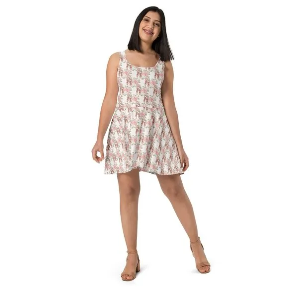 Coquette Aesthetic Ballerina Pointe Shoes Fit and Flare Dress