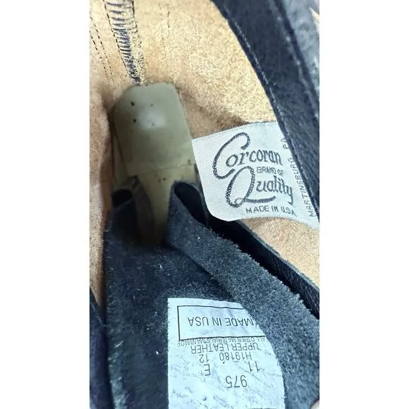 Corcoran Boots Mens Size 11E Black Combat Jump Made In USA Vtg