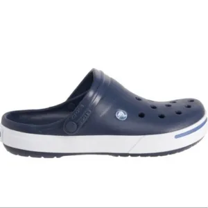 Crocs Classic Slip ons Crocband II Clog Navy Blue White New w tags W7 M5