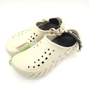 Crocs‎ Echo Clog (Mens Size 13) Slip On Shoes Sandals Bone Black New In Package