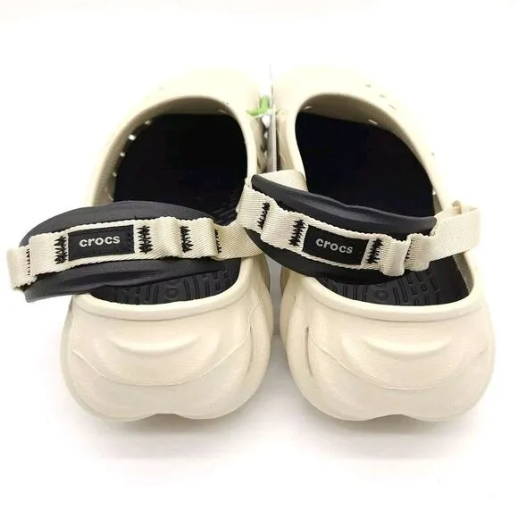 Crocs‎ Echo Clog (Mens Size 13) Slip On Shoes Sandals Bone Black New In Package