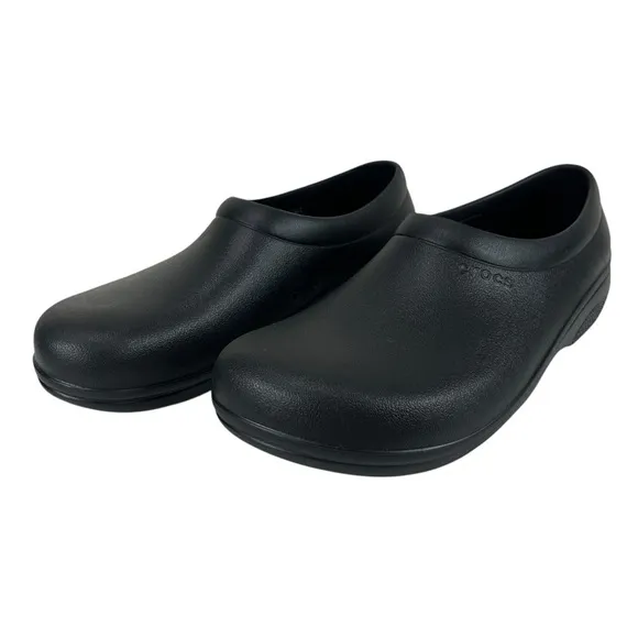 Crocs | Men 11 | Black On The‎ Clock Slip Resistant Work Slip-On Clog Shoes