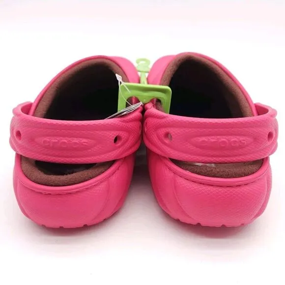 Crocs (Womens 10 Mens 8) Classic Lined Overpuff Clogs Dragon Fruit‎ Pink Shoes