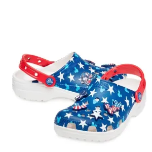 CROCS x Disney Mickey &amp; Minnie Mouse Patriotic Red White Blue Flag Clogs