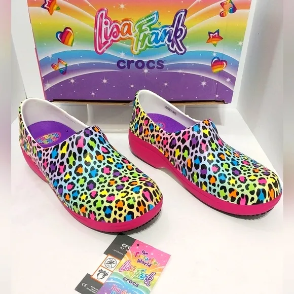 Crocs x Lisa Frank Limited Edition Neria‎ Pro II Clog, NWT,  Size 9