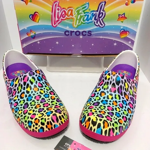 Crocs x Lisa Frank Limited Edition Neria‎ Pro II Clog, NWT,  Size 9