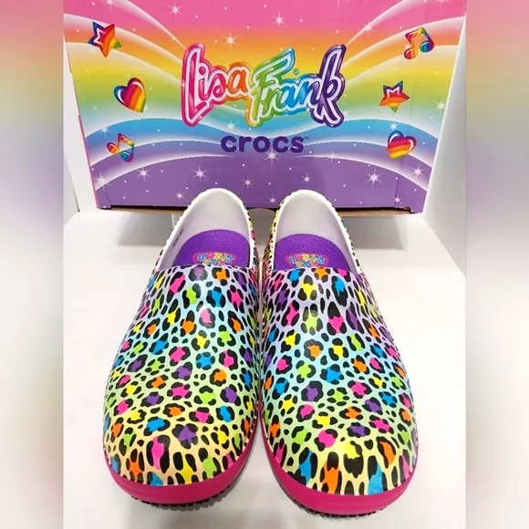 Crocs x Lisa Frank Limited Edition Neria‎ Pro II Clog, NWT,  Size 9