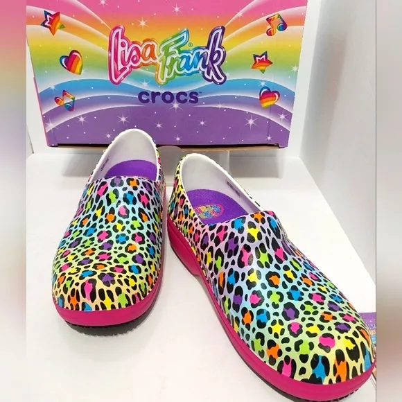 Crocs x Lisa Frank Limited Edition Neria‎ Pro II Clog, NWT,  Size 9