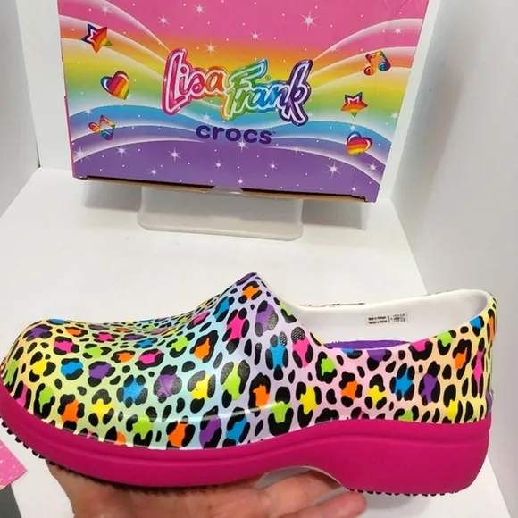 Crocs x Lisa Frank Limited Edition Neria‎ Pro II Clog, NWT,  Size 9