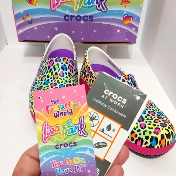 Crocs x Lisa Frank Limited Edition Neria‎ Pro II Clog, NWT,  Size 9
