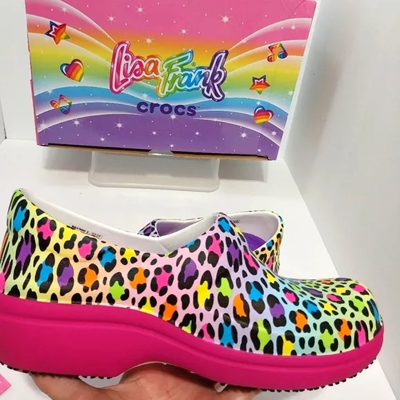 Crocs x Lisa Frank Limited Edition Neria‎ Pro II Clog, NWT,  Size 9