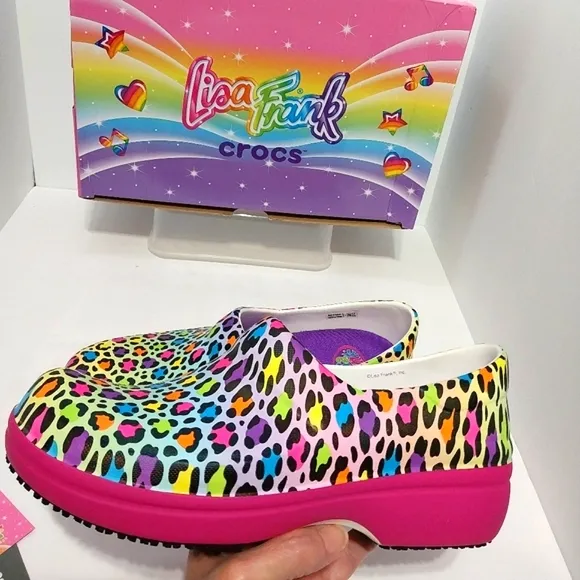 Crocs x Lisa Frank Limited Edition Neria‎ Pro II Clog, NWT,  Size 9
