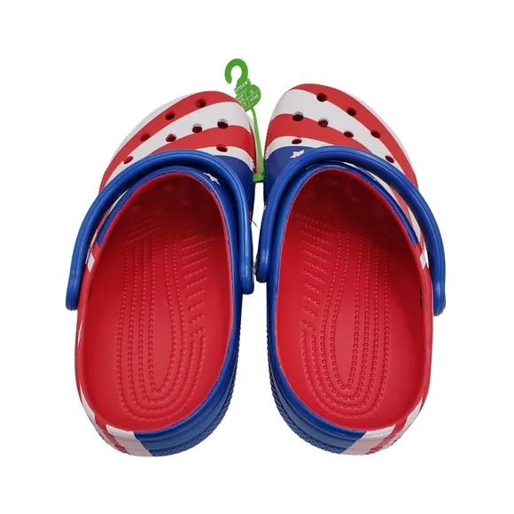 Crocs Women's Classic American Flag Clogs Size 8 NWT