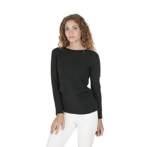 Crown of Edinburgh Cashmere Womens Boat Neck Sweater COE 0025 BLACK