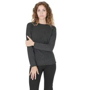 Crown of Edinburgh Cashmere Womens Boat Neck Sweater COE 0025 DARK GREY Dark