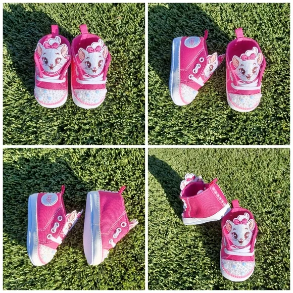 Custom Character Hand Embellished Soft Sole Shoes (Aristocats- Marie)