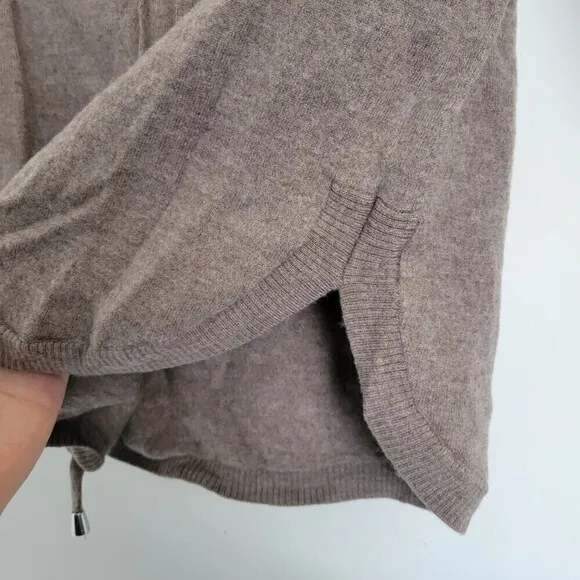 Cynthia Rowley 100% Extrafine Merino Wool Brown Mock Neck Sweater Size XS