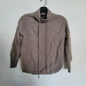 Cynthia Rowley 100% Extrafine Merino Wool Brown Mock Neck Sweater Size XS