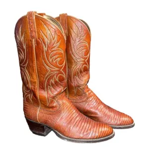 Dan Post 6846 Lizard Western Cowboy Boots 8 1/2 D