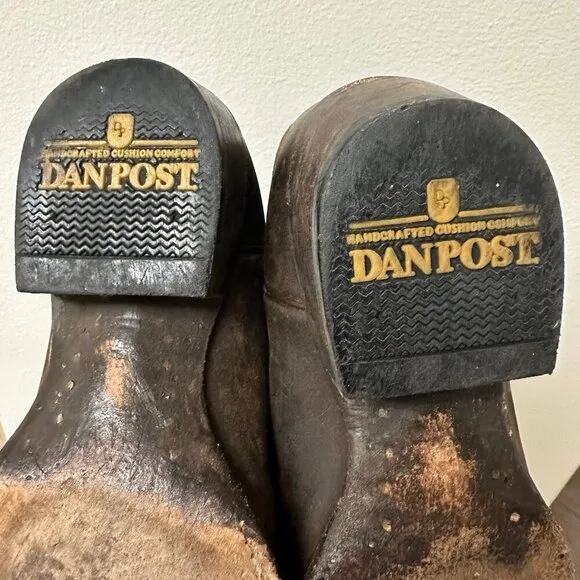 Dan Post Leather distressed Renegade Western boots 8
