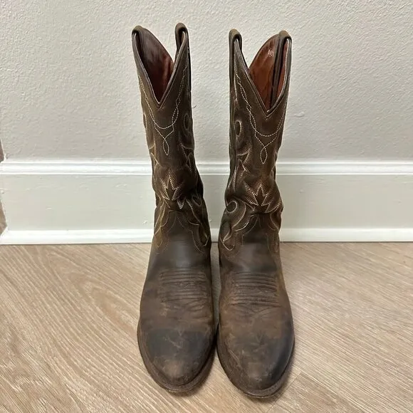 Dan Post Leather distressed Renegade Western boots 8
