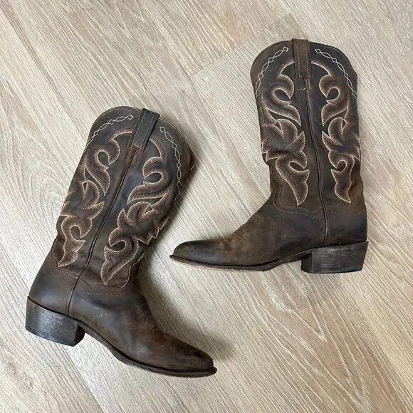 Dan Post Leather distressed Renegade Western boots 8