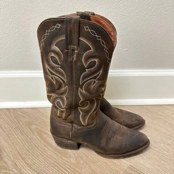 Dan Post Leather distressed Renegade Western boots 8