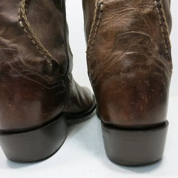 Dan Post Mens Albany Oilled Tan Leather Western Boots Cowboy Footwear Shoes Sz 8