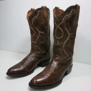 Dan Post Mens Albany Oilled Tan Leather Western Boots Cowboy Footwear Shoes Sz 8