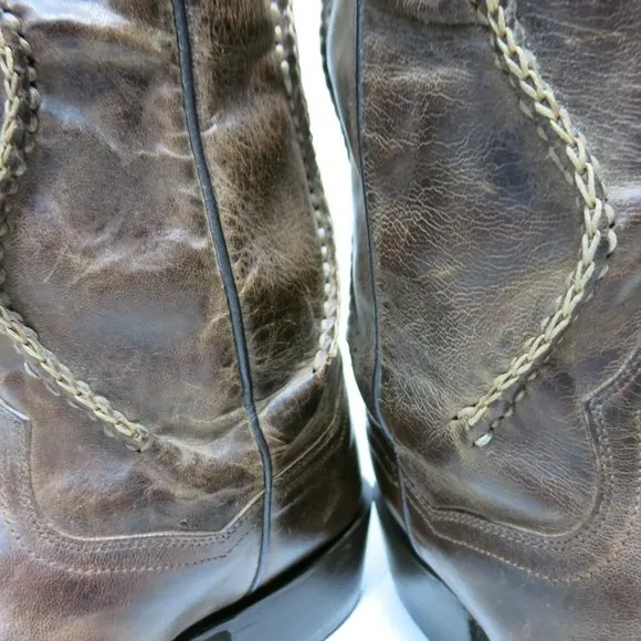 Dan Post Mens Albany Oilled Tan Leather Western Boots Cowboy Footwear Shoes Sz 8