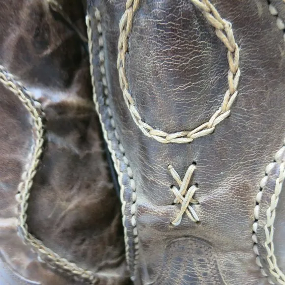 Dan Post Mens Albany Oilled Tan Leather Western Boots Cowboy Footwear Shoes Sz 8
