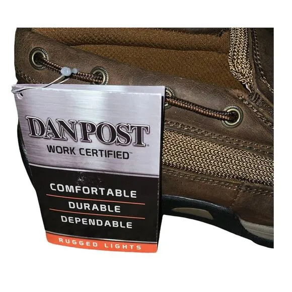 Dan Post Shoes Mens Size 8W Armstrong Brown Leather Moccasin Slip On Work Oxford