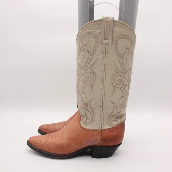 Dan Post Teju Lizard Cowboy Women’s Size 5.5 M Western Boots Made In USA