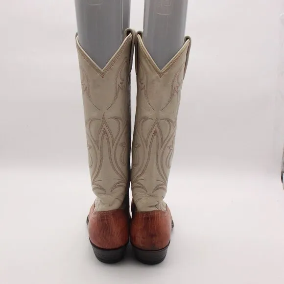 Dan Post Teju Lizard Cowboy Women’s Size 5.5 M Western Boots Made In USA