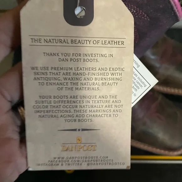 Dan Post Youth Majesty Leather Square Toe Boots DPC3947 Size 5D New NIB Cowgirl